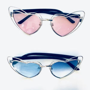 Love Glasses Pink Double Cat Eye Sunglasses